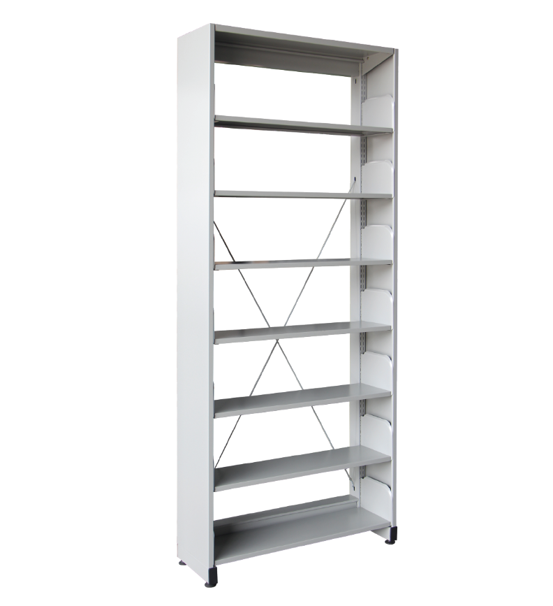 STERLING LIBRARY RACK SINGLE SIDED WITH SIDE PANEL - 7 LEVEL (S317)