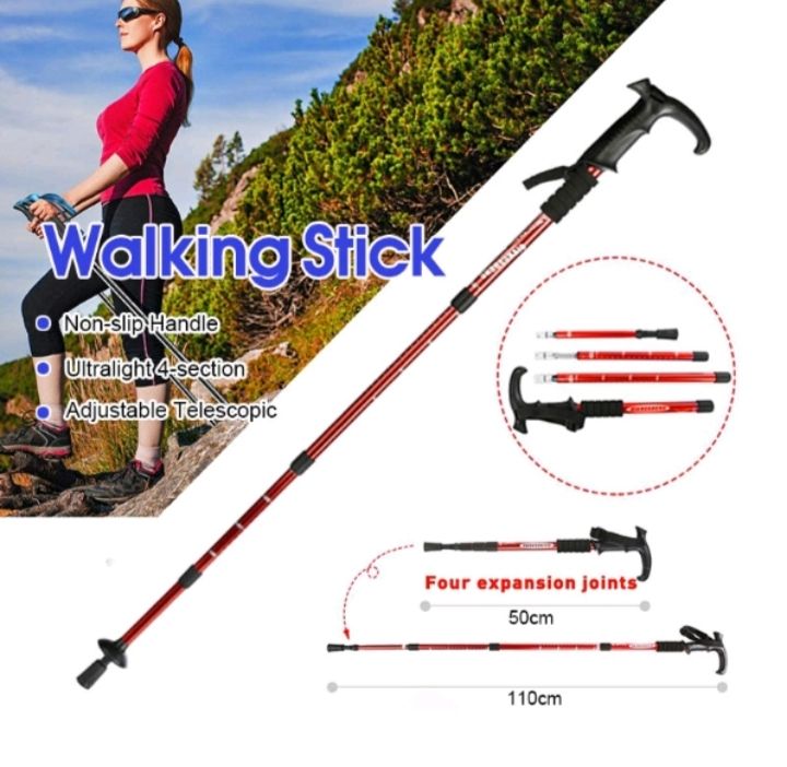 Hiking Stick - Anti Shock, Adjustable And Foldable Stick- Free Delivery