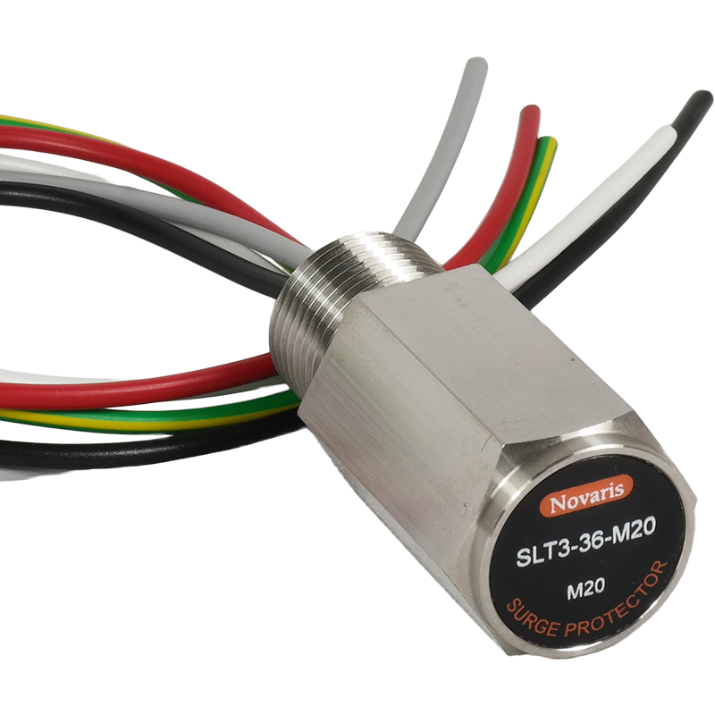 Threaded Signal Surge Protector, 36VDC, 10kA, 3 Wire, M20 thread SLT3-36-M20
