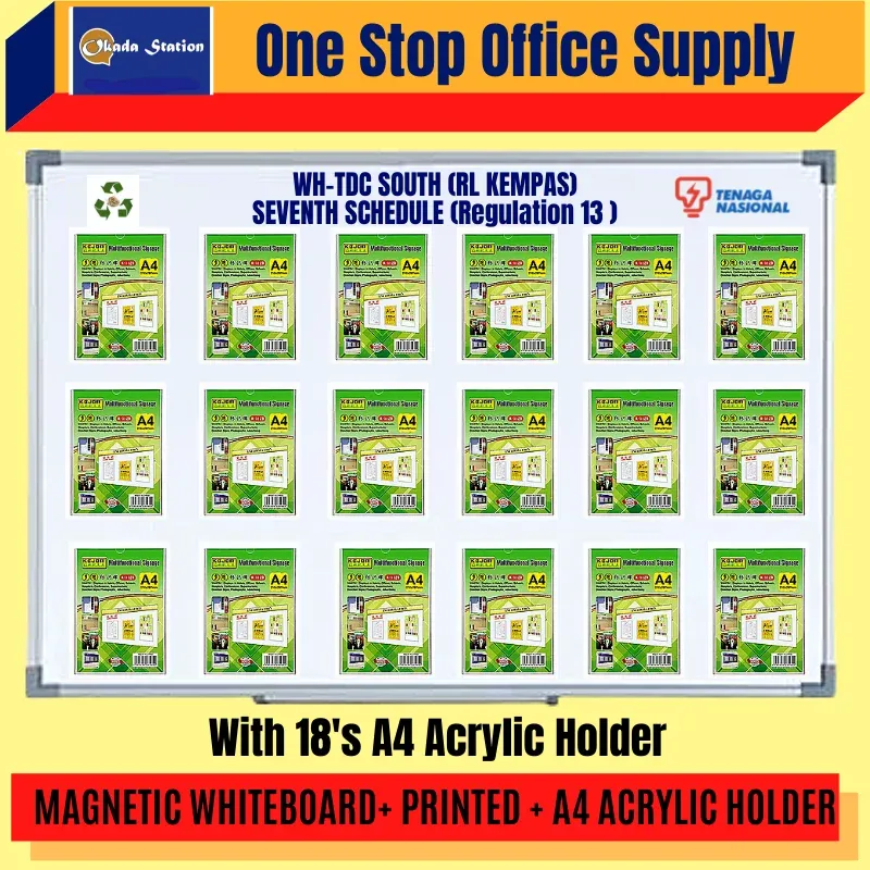 MAGNETIC WHITEBOARD + PRINTED WORDING + A4 ACRYLIC HOLDER / MAGNETIC WHITEBOARD / A4 ACRYLIC HOLDER
