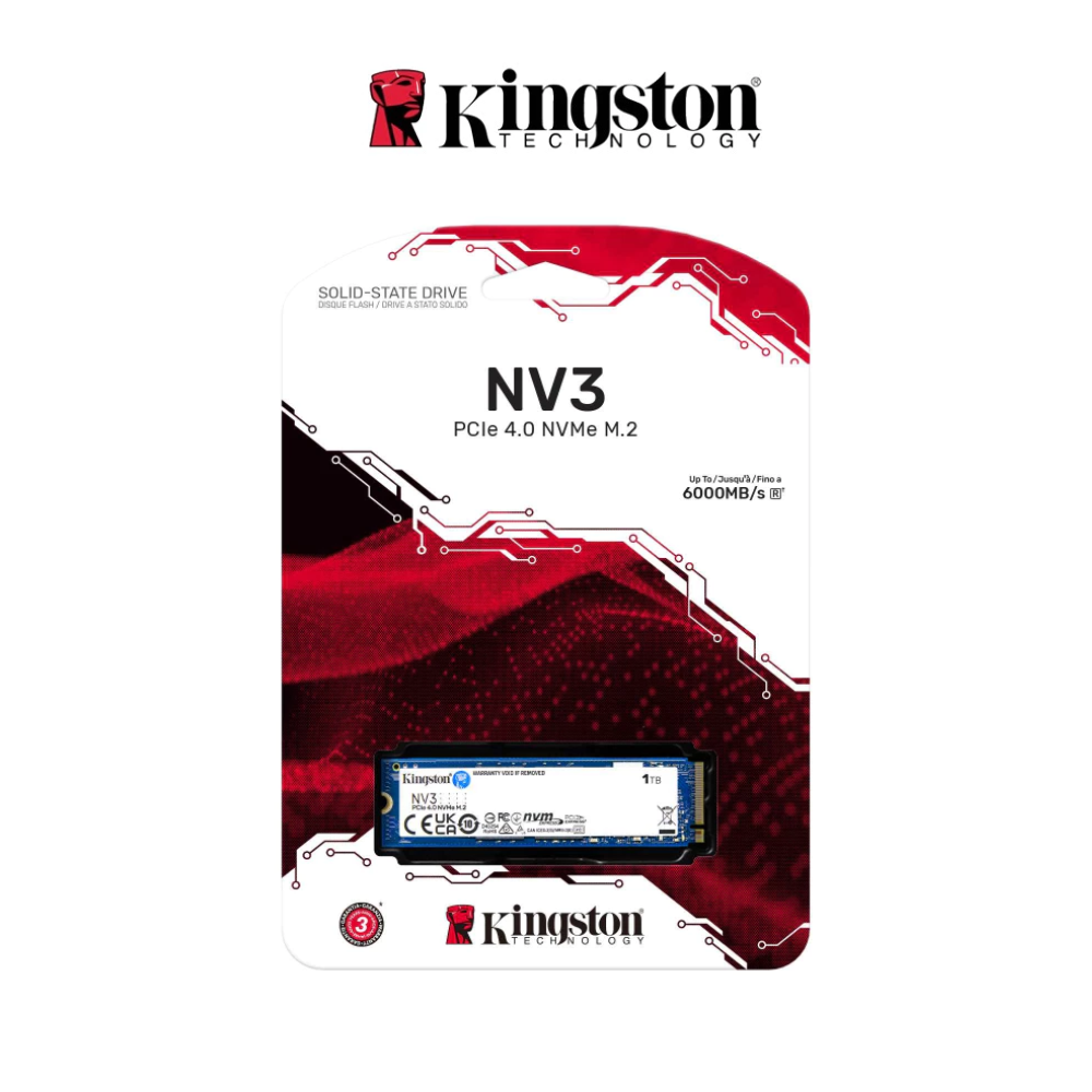 Kingston NV3 NVMe PCie 4.0 M.2 2280 GEN 4 SSD - 500GB / 1TB / 2TB