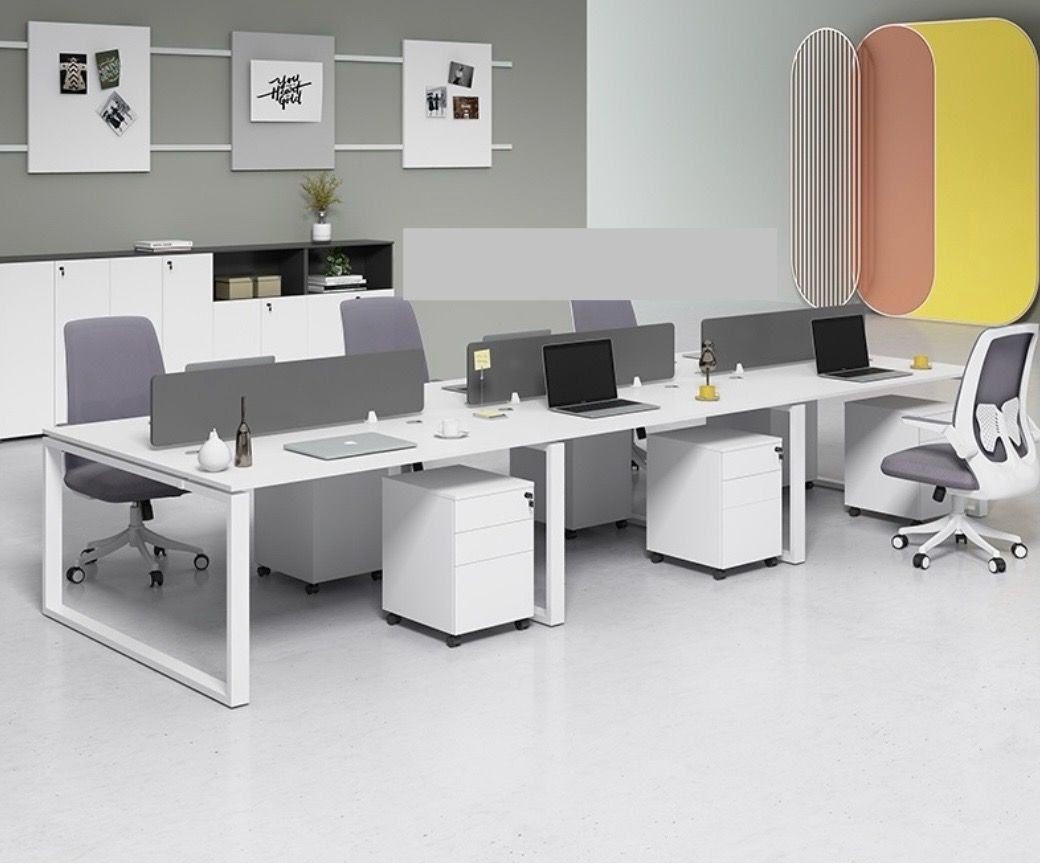 Office Workstation Table Cluster Of 6 Seater | Office Panel | Office Divider | S Series Set (Rectangular Type) | Office Cubicle | Office Partition