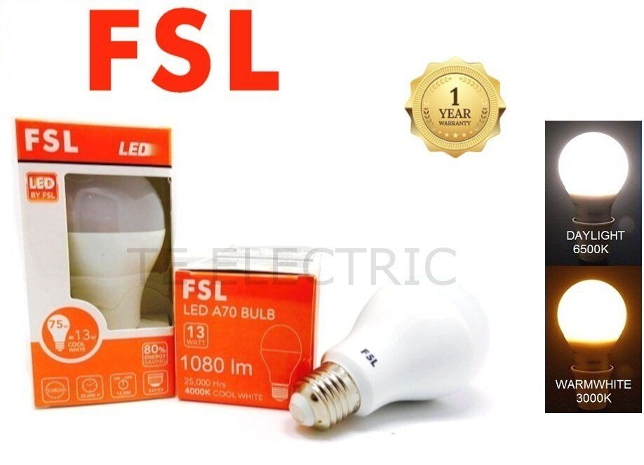 FSL E27 A60 (10W)/A70 (13W) Daylight