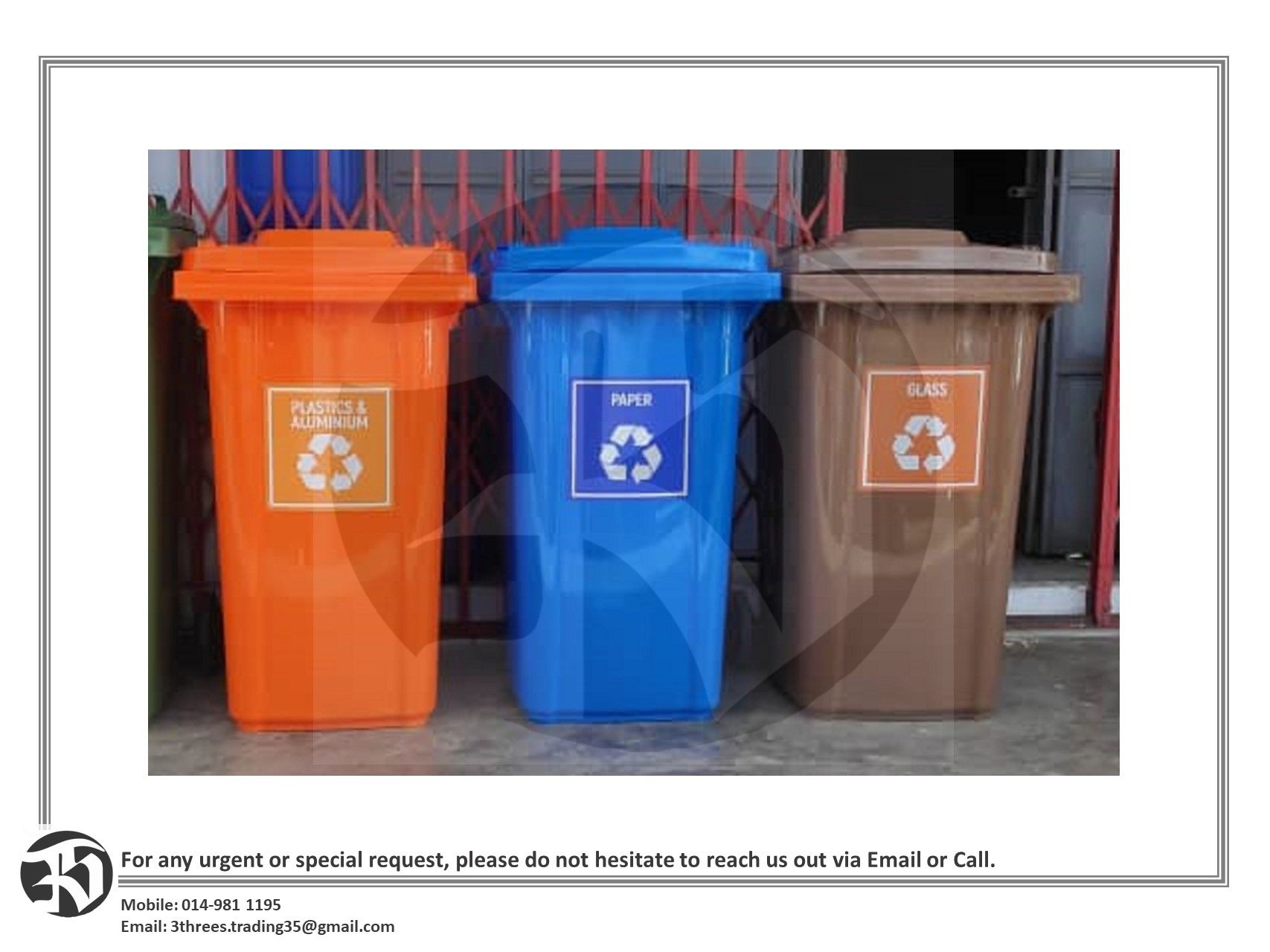 Recycle Bin Set 240L