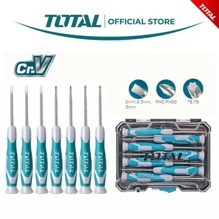 Total Precision Screwdriver Set (7 Pcs) Magnetic THT250726
