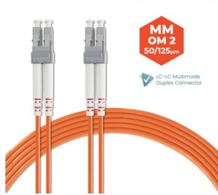 LC-LC 50/125 OM2 MULTIMODE DUPLEX FIBER OPTIC PATCH CABLE 3M 5M 10M 20M