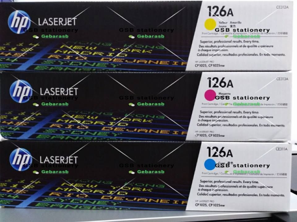 Laserjet HP126A (Colour) - CE311A (cyan)/ CE312A (Yellow)/ CE313A(Magenta)