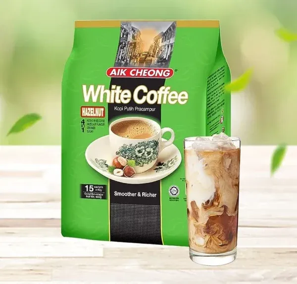 AIK CHEONG  WHITE COFFEE  HAZELNUT 4IN1  12 X 38G / 456G