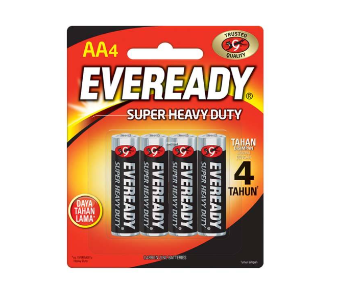 [4PCS/CARD] EVEREADY AA / AAA SUPER HEAVY DUTY BATTERY (ORIGINAL)