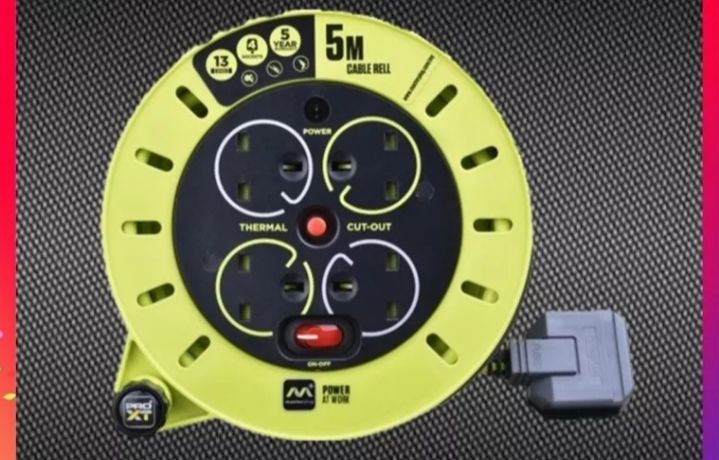 Ocha Masterplug 13 Amps Case Reel 5M, 10 M, 15 M, 25 M, 30 M , 40 M & 50 Mv4 Gang Extension -Free Delivery