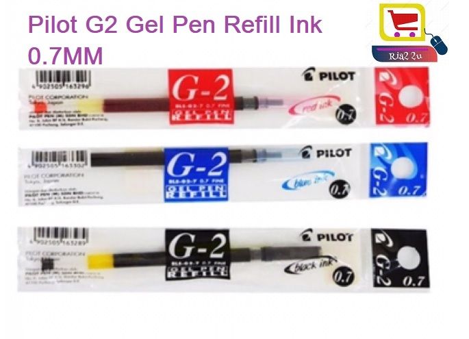 Pilot G2 Refill Gel Pen refill 0.7mm RTSB Black/Blue/Red (REFILL)