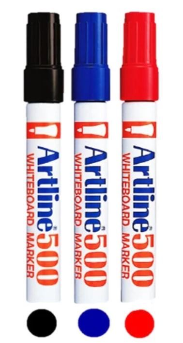 Artline 500A Whiteboard Marker/12pcs Box (BLUE/BLACK&RED)