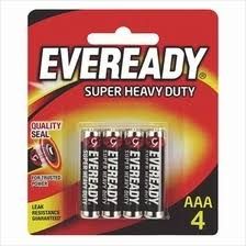Eveready Super Heavy Duty Battery AAA Pack of 4