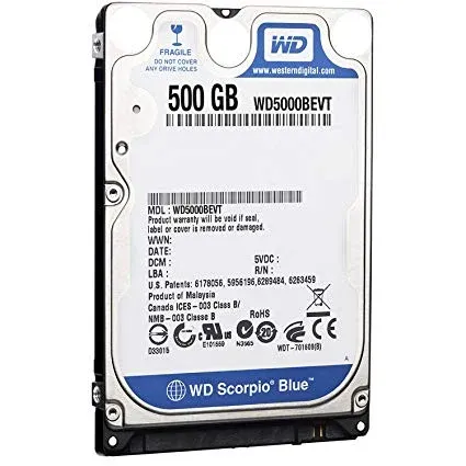 500 gb Western Digital 5400rpm