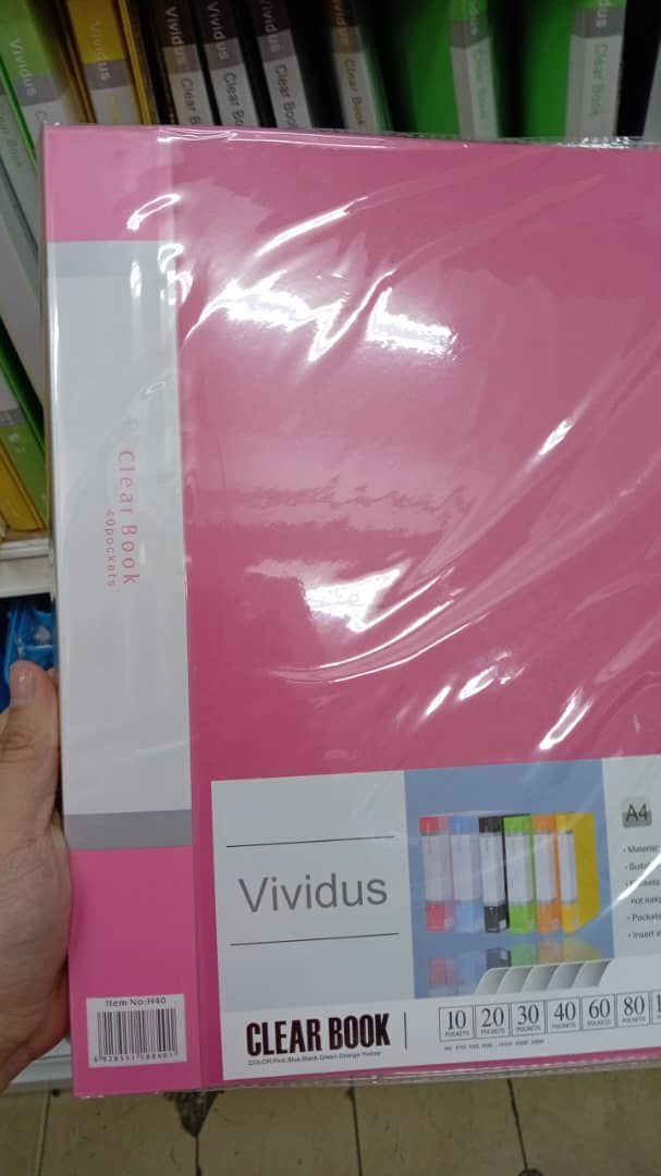 A4 clear book ( 40 pockets)