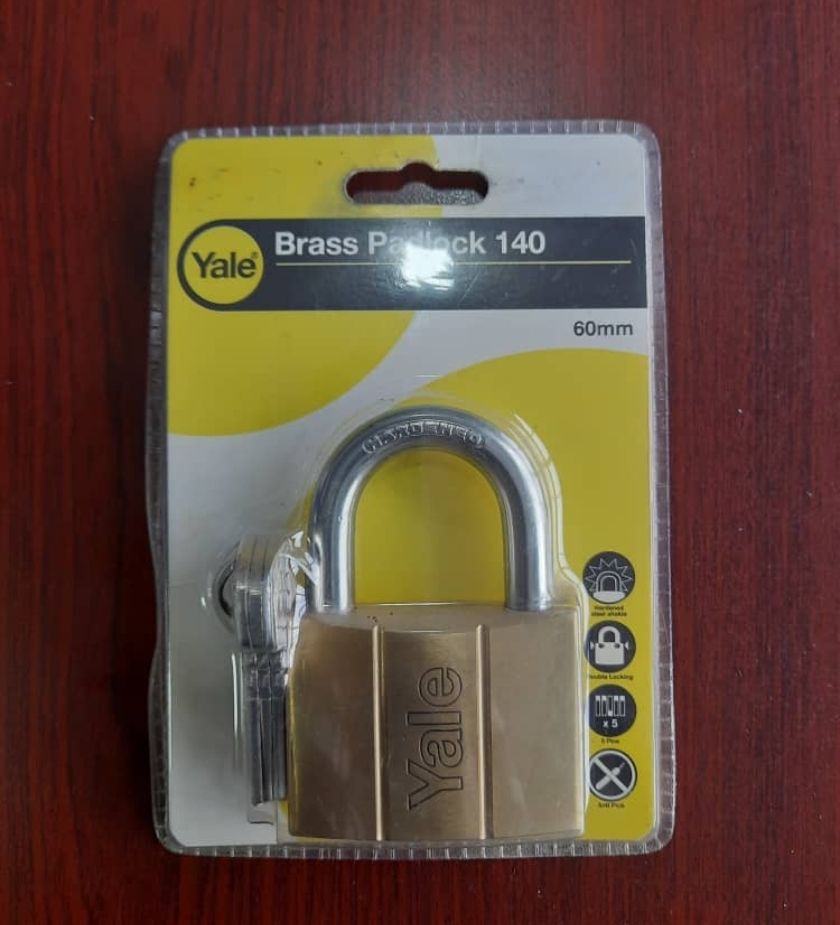 Yale Brass Padlock 140 60mm
