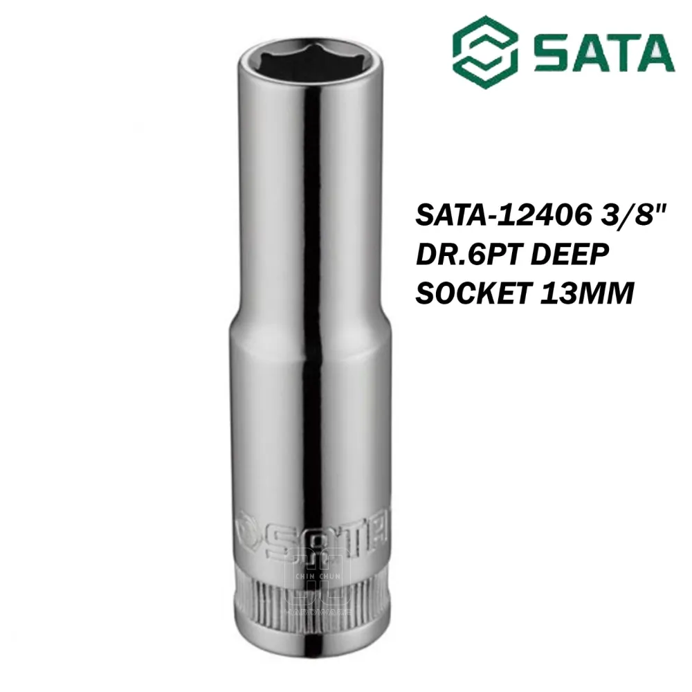 Sata 3/8” DR. 6PT. DEEP SOCKET 13MM