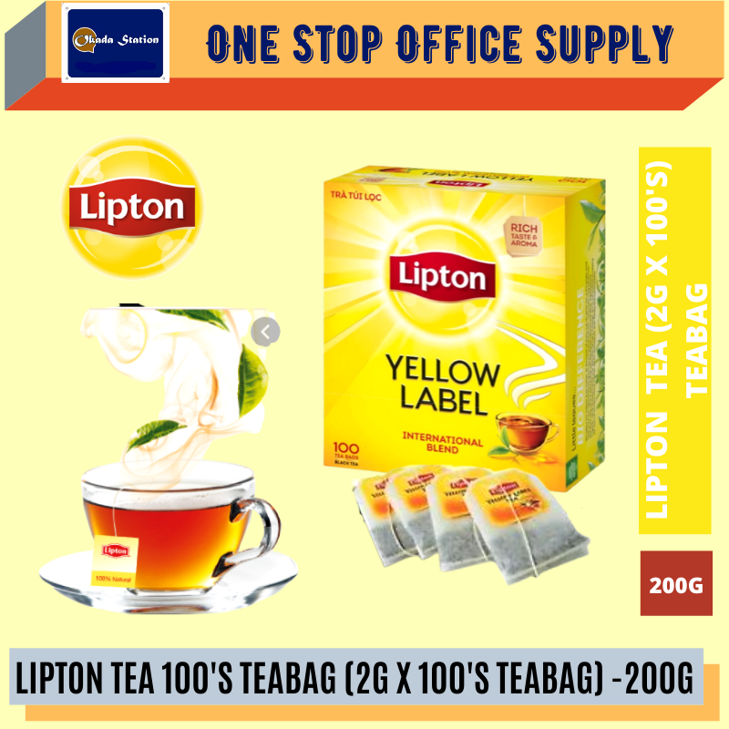 Lipton Yellow Label Tea Teabags 100 x 2g / Lipton / TeaBag / Lipton Tea / 100 x 2g / Yellow Label