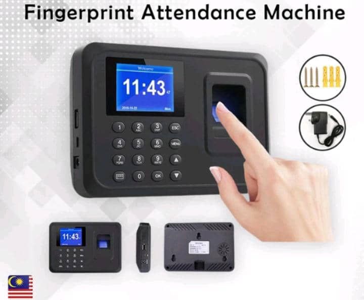 Biometric fingerprint attendance punch card M/C model A6 2.4 inch