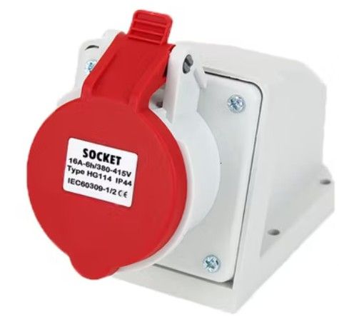 CEE WALL SOCKET 16A 3P+E 380V