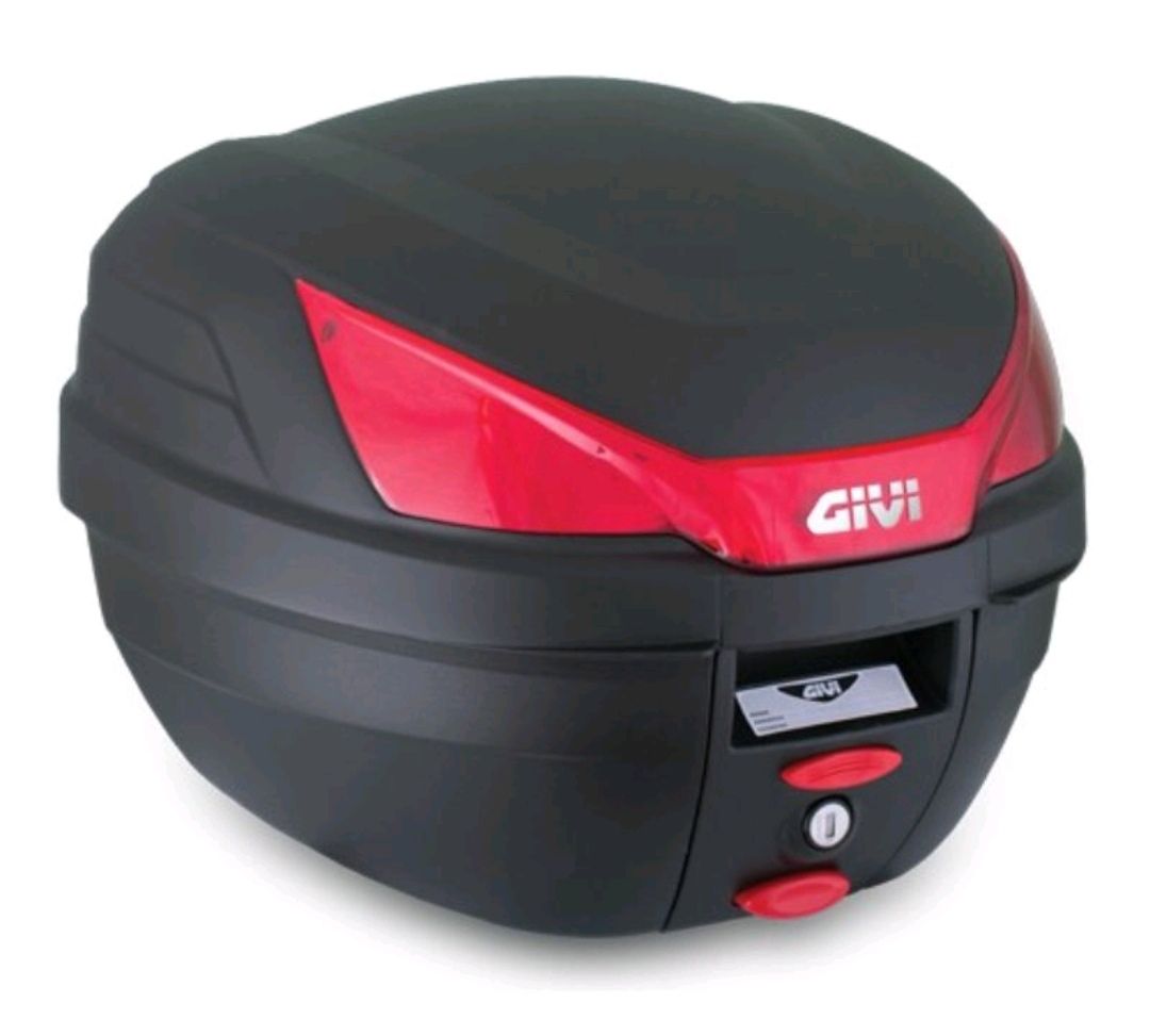 GIVI B27N Monolock Top Case锛圧ed Reflector锛塗op Box 27 with bracket