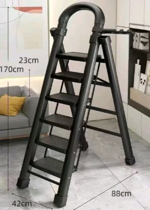 OCHA Foldable 3,,4, 5 & 6 Step Steel Multipurpose Household Ladder- FREE DELIVERY SEMENANJUNG