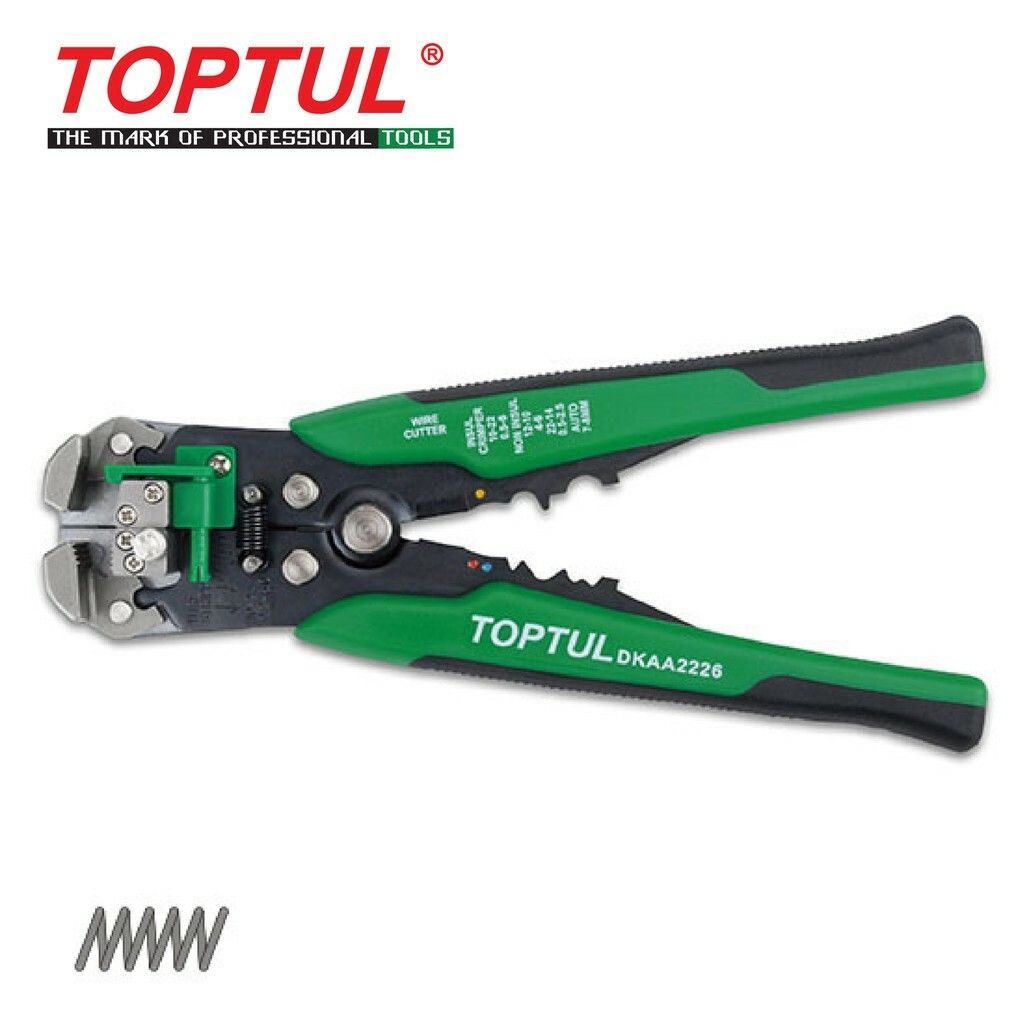 TOPTUL HEAVY DUTY SELF-ADJUSTING WIRE STRIPPER DKAA2226