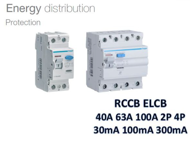 HAGER ELCB RCCB AUTOMATIK 3PHASE 63A 40A 100mA-300mA 4POLE 0.3mA