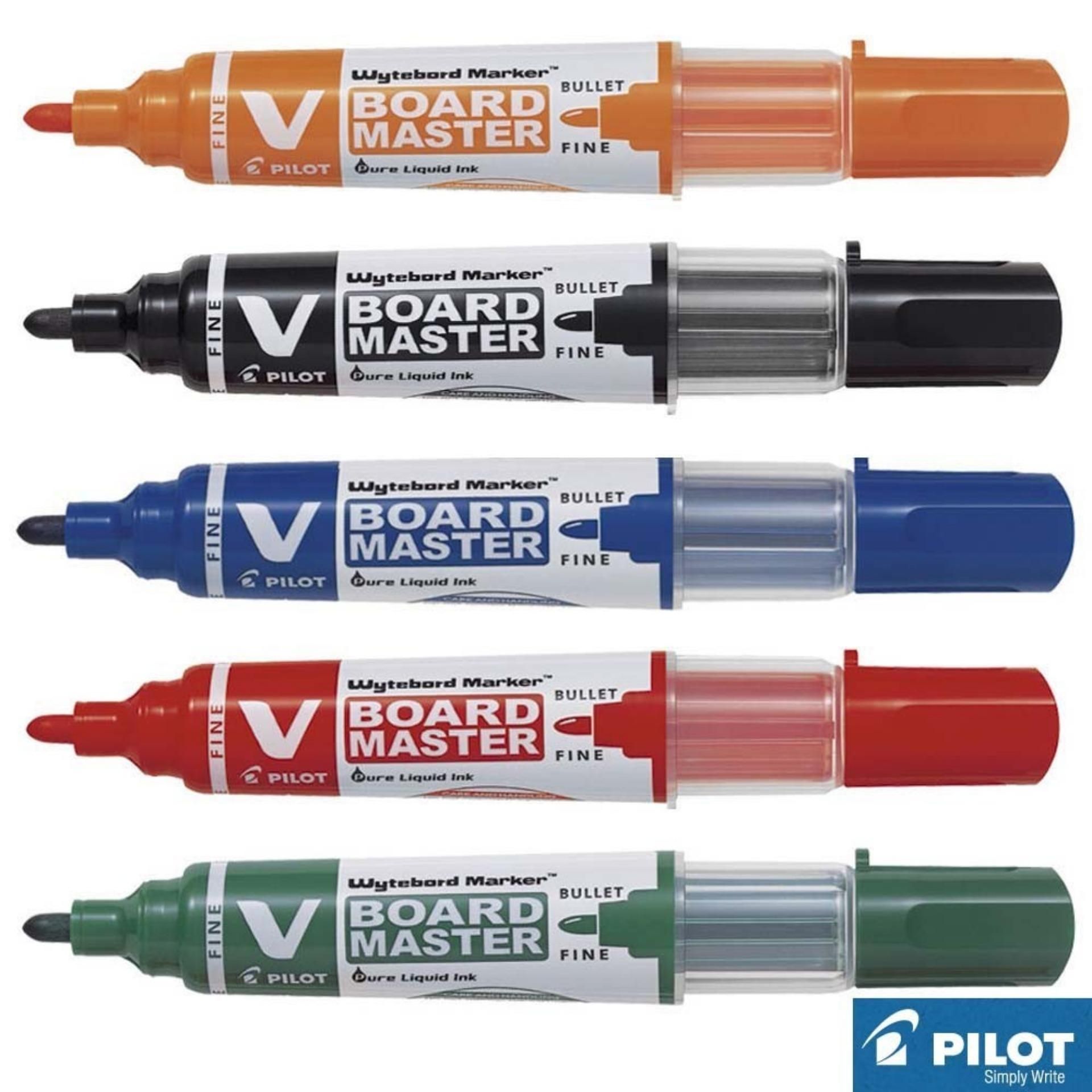 Pilot V Board Master Whiteboard Marker (Chisel Point----- Black / Blue / Red / Green / Orange )