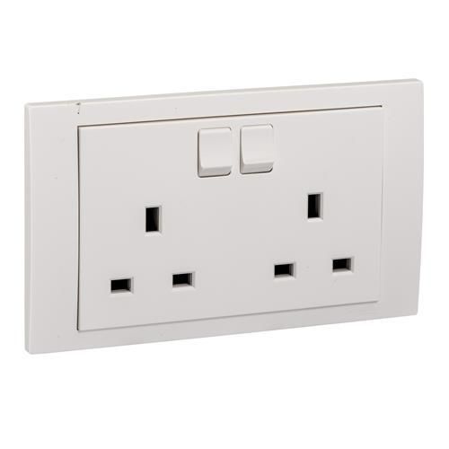 SCHNEIDER VIVACE TWIN GANG SWITCHED SOCKET 13A 250V