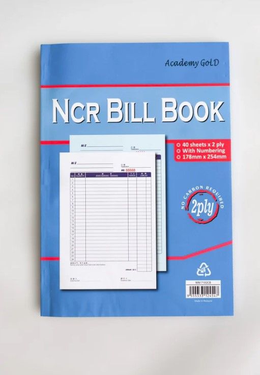 ACADEMY GOLD - NCR DUPLICATE BILL BOOK 7 X 10 - 2 PLY (10 BOOKS/PKT)
