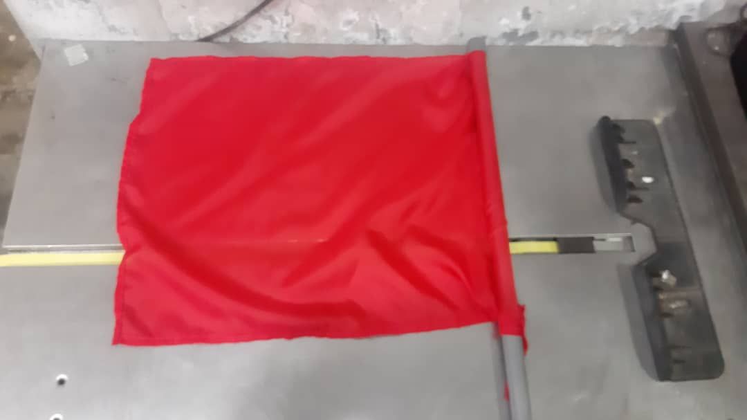 Flag Red Flag with Pole