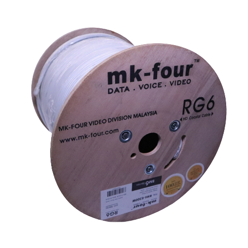 100% PURE COPPER MK-FOUR RG-6 RG6 / U COAXIAL CABLE FOR DIGITAL ANTENNA CCTV ASTRO ALARM & ETC 300 METER