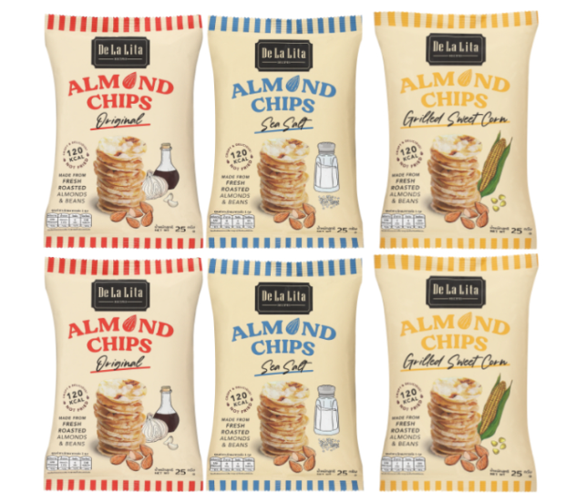 De La Lita Almon Chips 30G Mix Flavour x 6