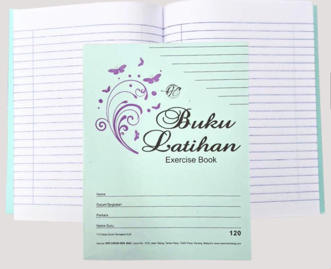 80 / 100 / 120 / 200 Pages F5 Blue / Green / Grey cover Buku Tulis Latihan / Exercise Note Book 3pcs 3pcs 3131 GreySL 200 EM-SM-80