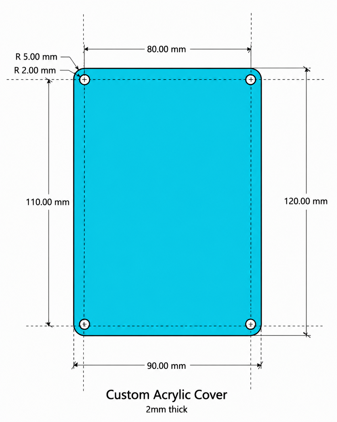Custom Acrylic Cover Clear 2mm