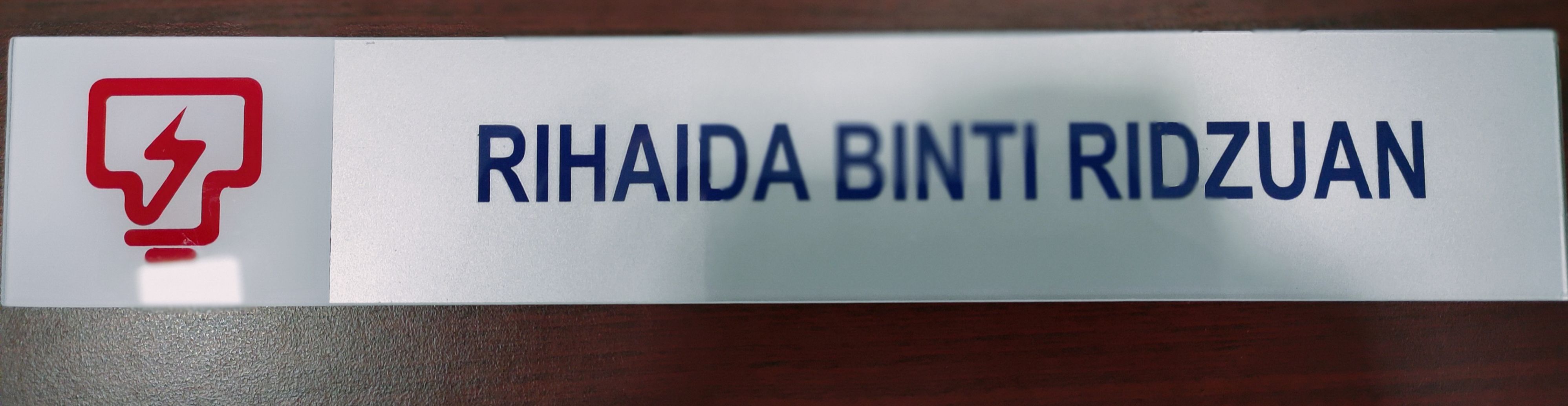 Plastic Door Name Plate 2"x 12"