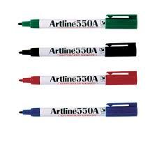 Artline White Board Marker 550A Black/Blue/Red