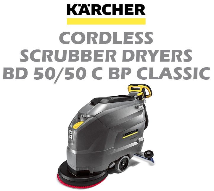 KARCHER CORDLESS SCRUBBER DRYERS BD50/50 C BP CLASSIC