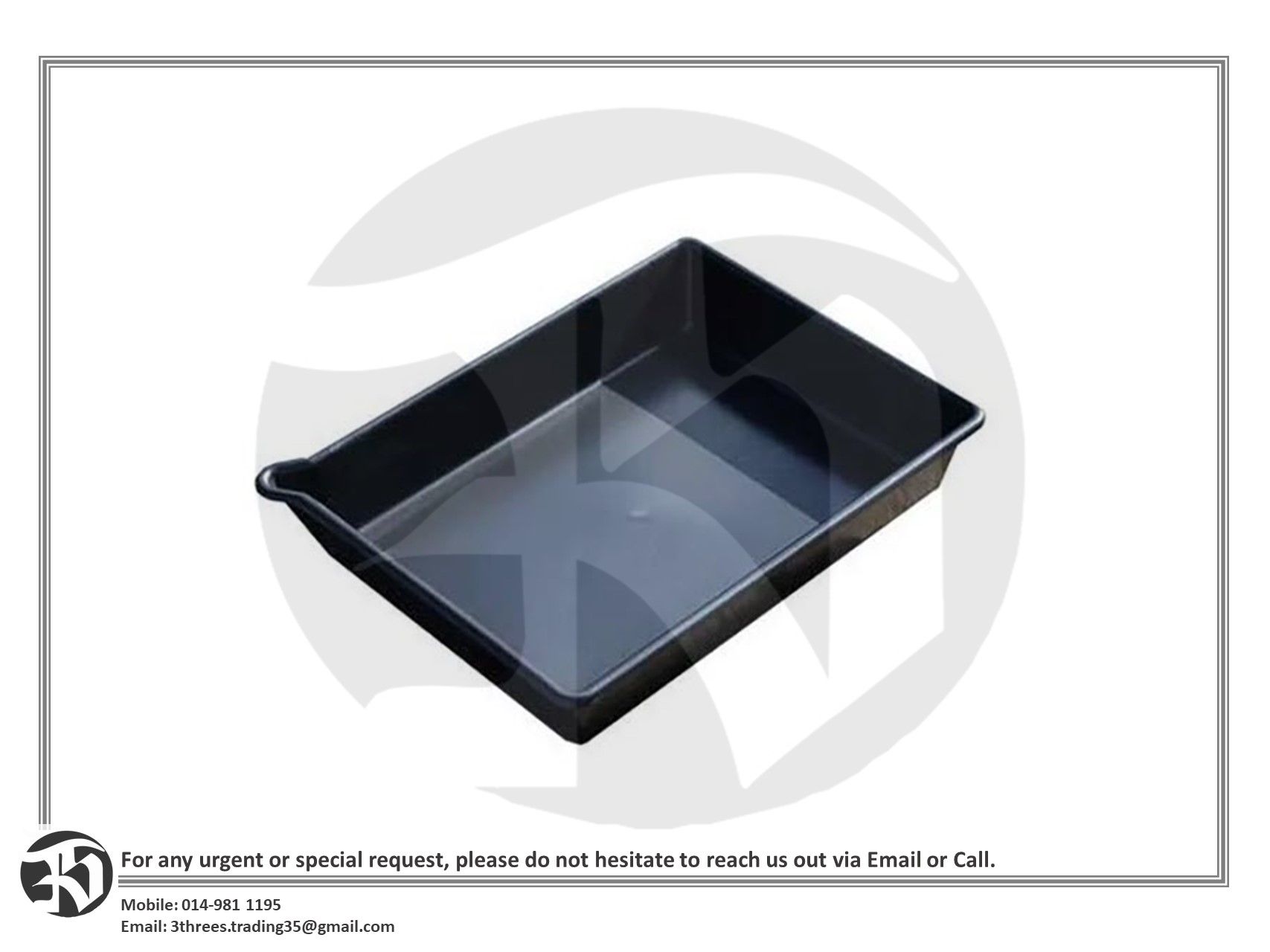 Ecospill Oil Spill Tray with Spout 16L 53cm x 40cm x 10cm