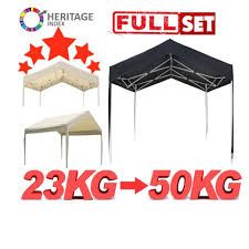 Super Berat A Shape Gazebo Heavy Duty Night Market Canopy Foldable Car Tent Full Set Canvas Only Khemah Kanopi Kanvas (1.8 X 2M)