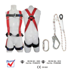 PICASAF 1.8M SAFETY LANYARD WITH BIG STEEL HOOK & ENERGY ABSORBER l TALIAN KESELAMATAN | 安全挂绳-ENERGRY ABSORBER