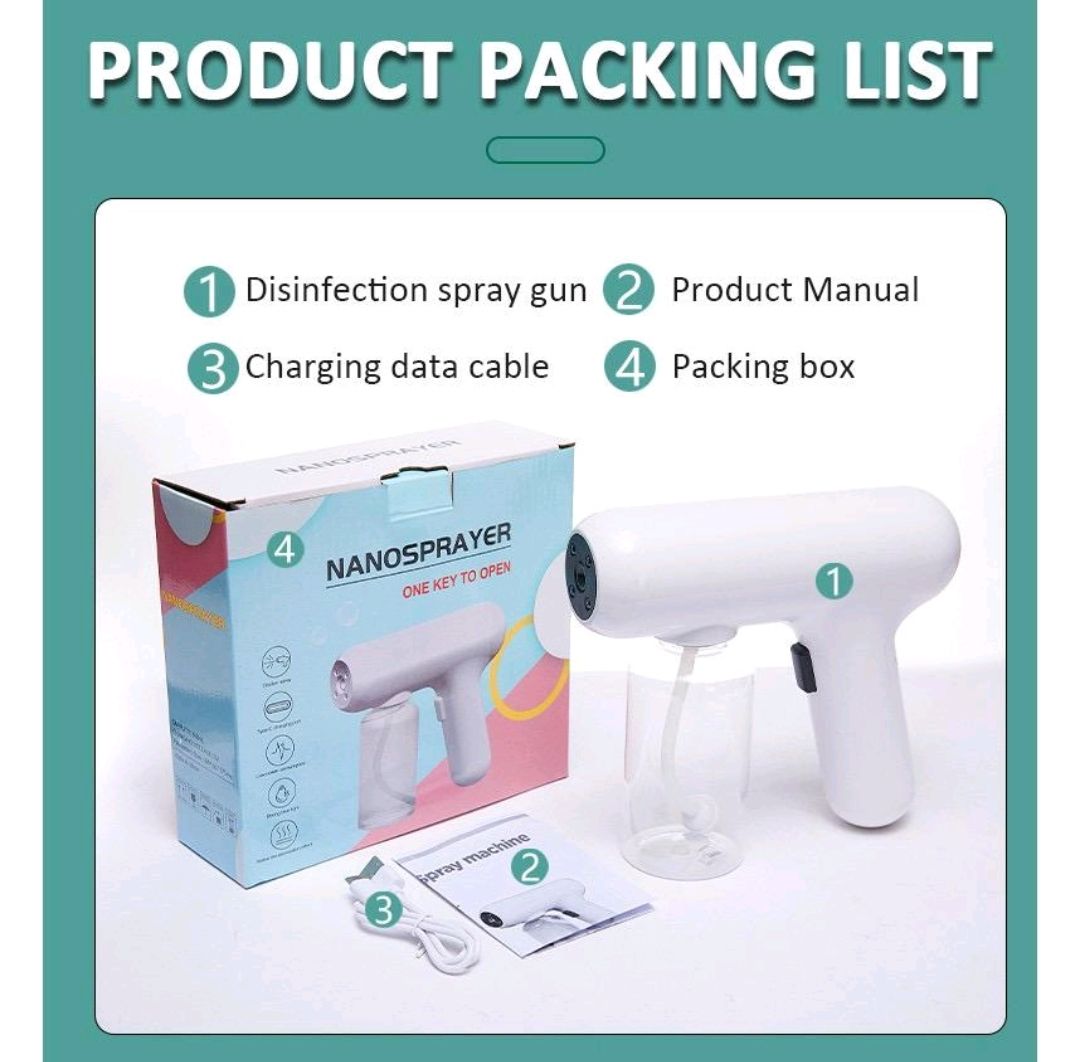 NA Portable USB Sanitizer Spray Machine/Fogging Machine/Disinfectant Spray