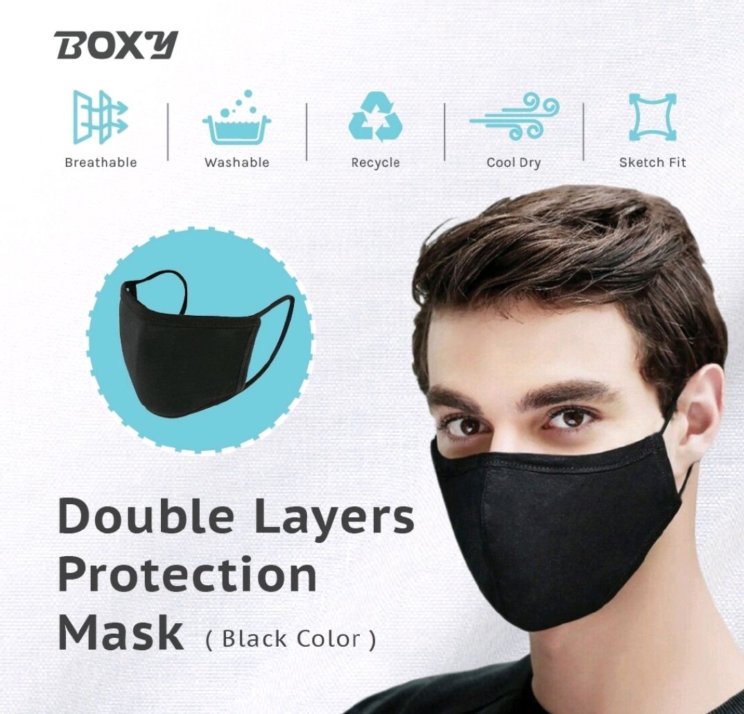 Boxy Cotton Reusable Face Mask