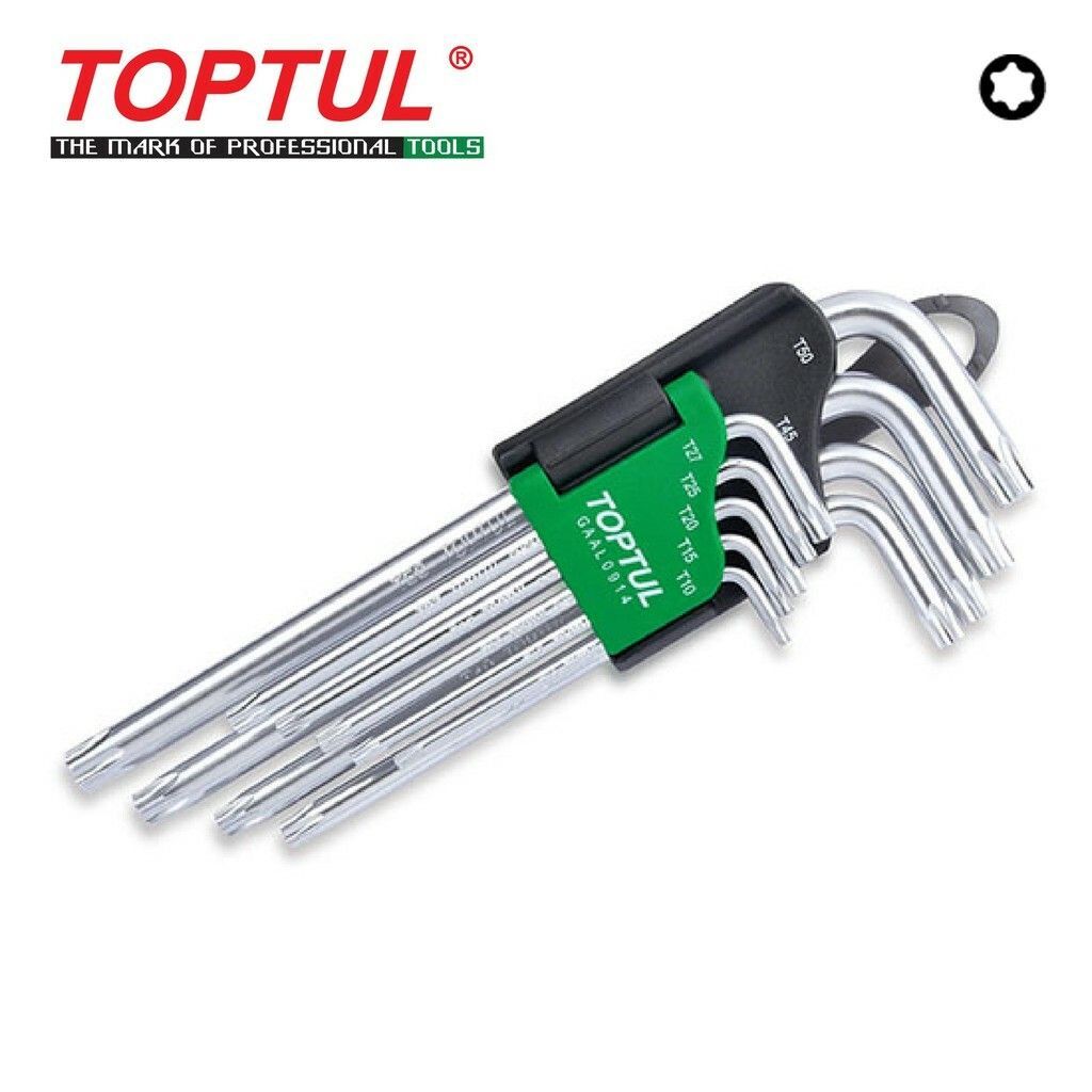 TOPTUL 9PCS LONG TYPE STAR KEY WRENCH SET GAAL0914