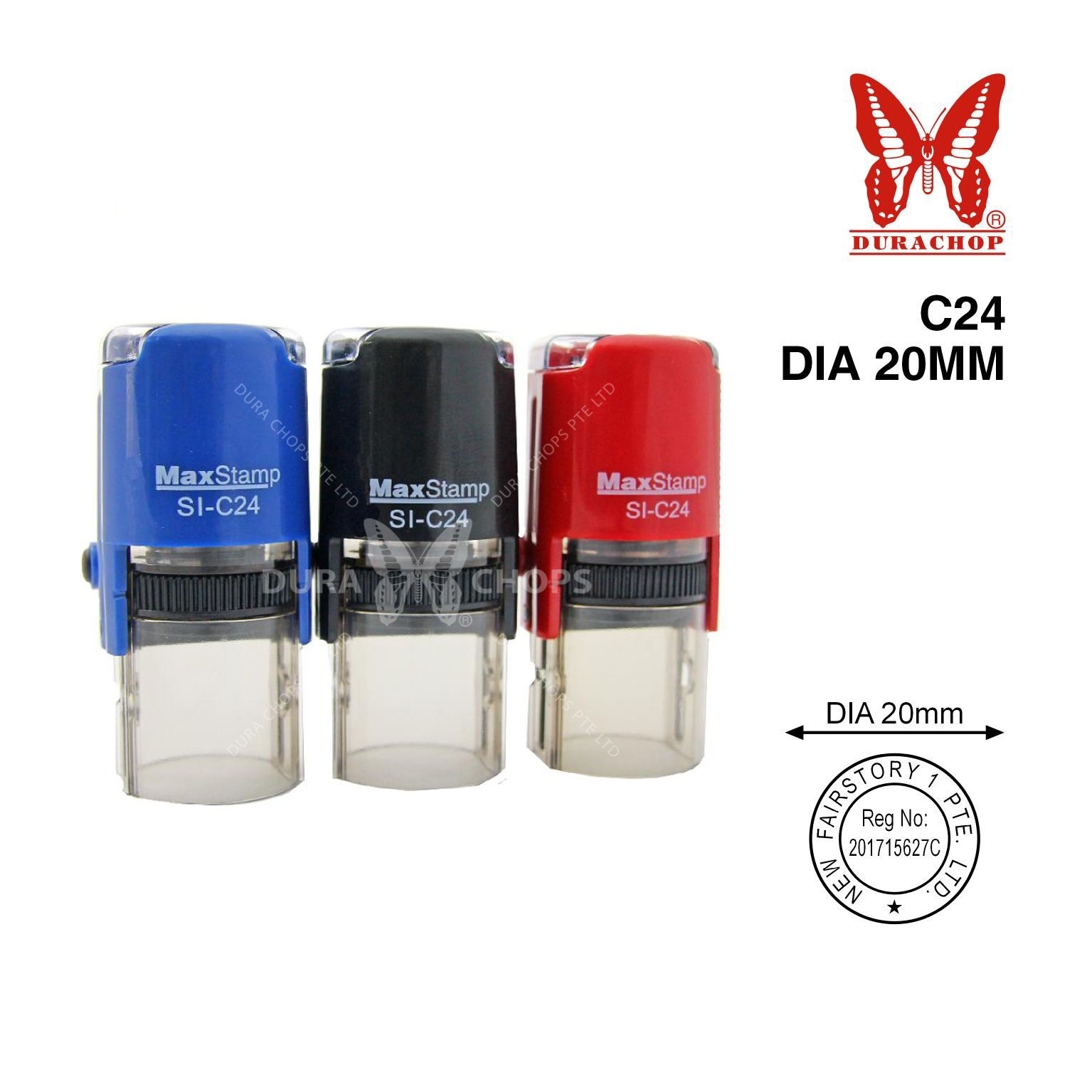 ROUND SELF-INKING STAMP C-24 DIA 24MM* FAST DELIVERY & LOCAL SUPPLIER