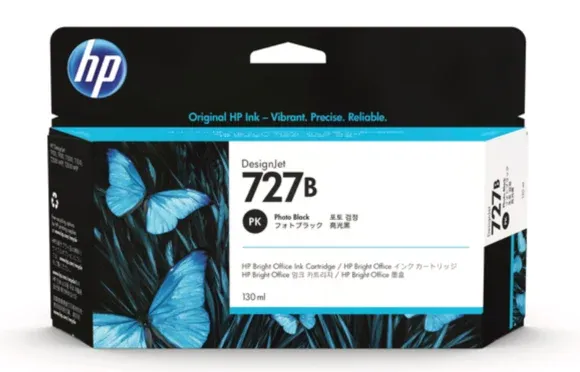 Genuine Malaysia HP Warranty - HP 727B Photo Black 130ml Ink Cartridge