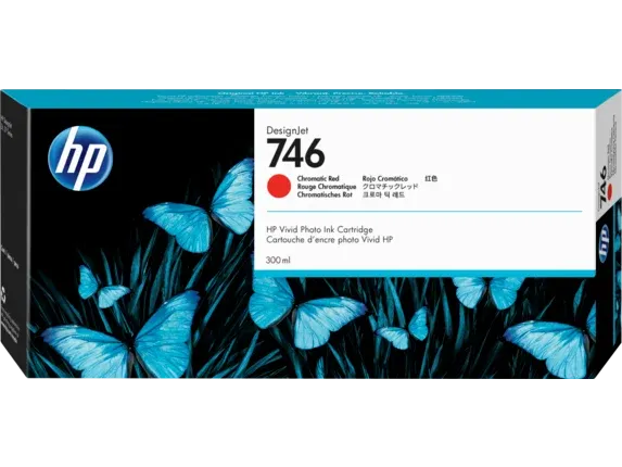Genuine Malaysia HP Warranty - HP 746 Chromatic Red DesignJet 300ml Ink Cartridge