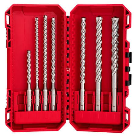 Milwaukee MX4 SDS-Plus 4-Cut Hammer Drill Bits Set