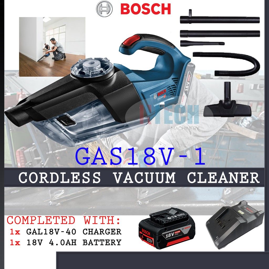 Bosch GAS 18V-1 Kit Cordless Vacuum Cleaner 06019C62L1